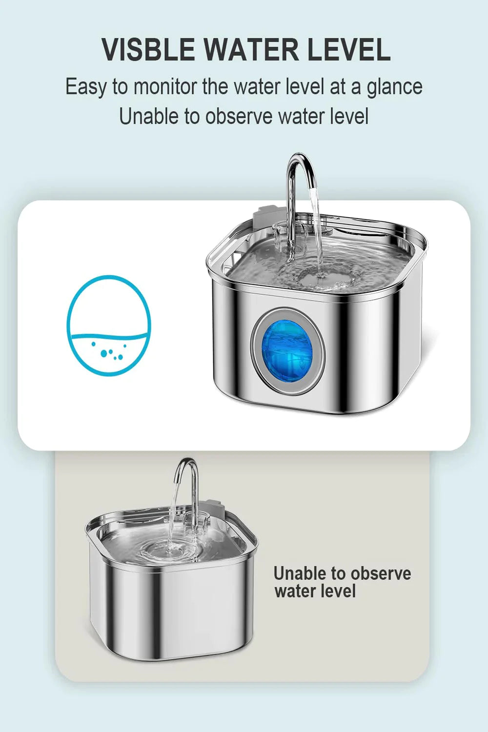 3.2L Stainless Steel Pets Water Dispenser