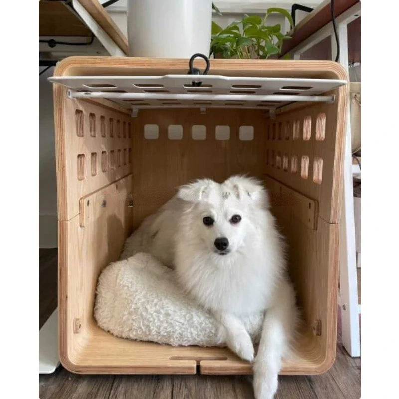 Luxury Handcrafted Bentwood Pet Crate