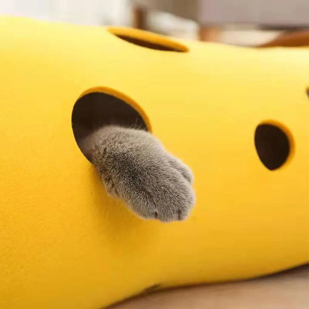 Foldable Cute Cat Felt Hiding Tunnel