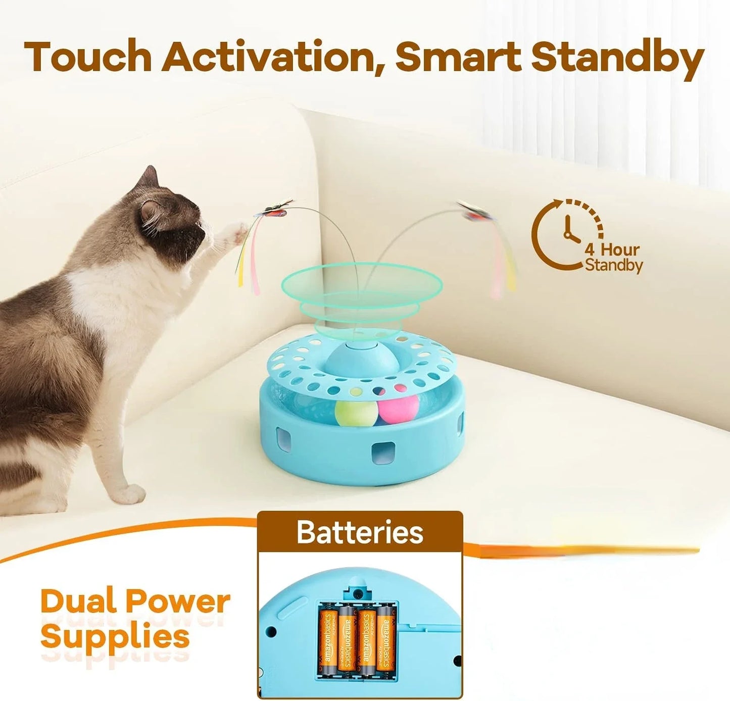 3-in-1 Smart Interactive Cat Toy
