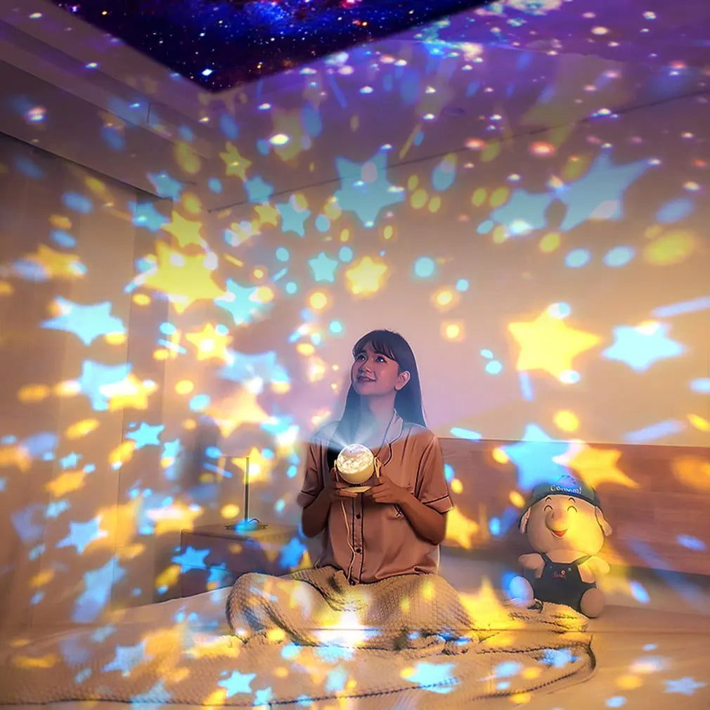 Rotating Night Space Capsule Lights