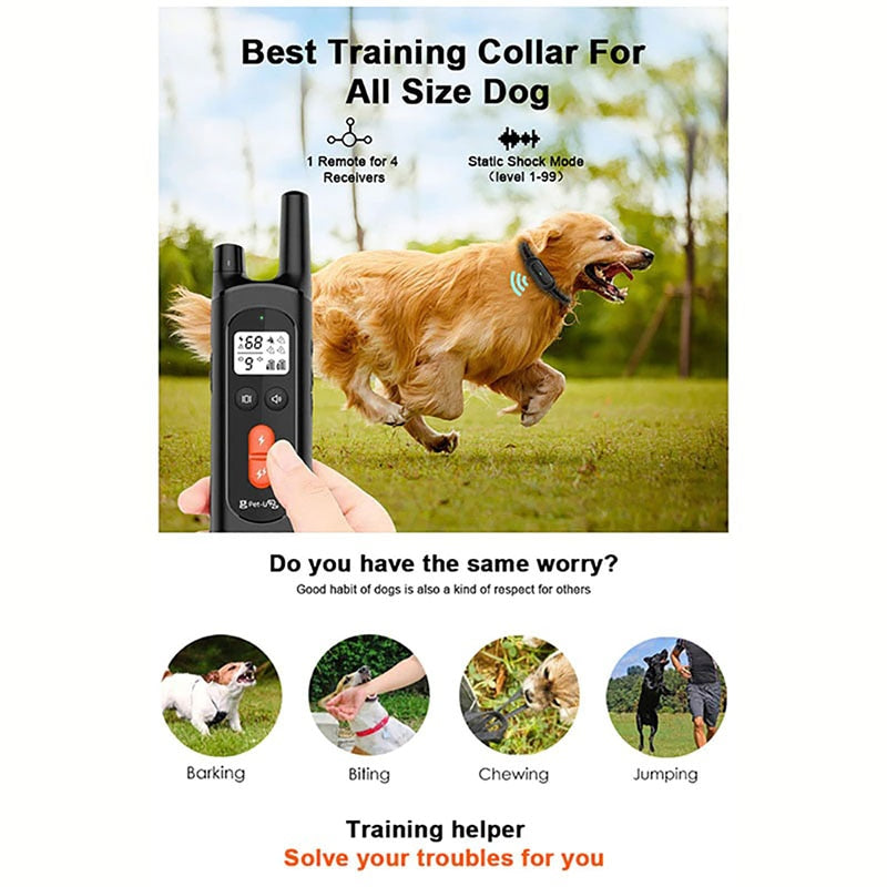 1600ft Ultrasonic Dog Training Shock Collar