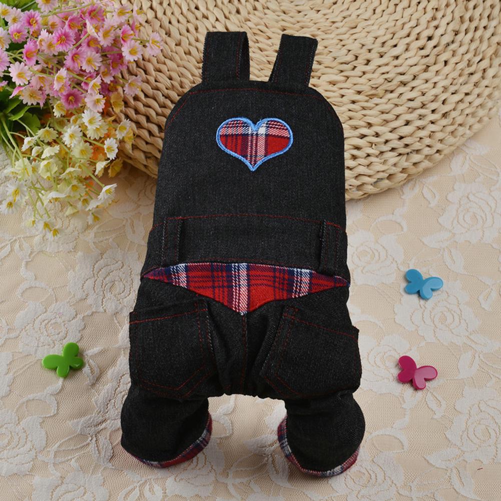 Denim Heart Strapped Dog Apparel