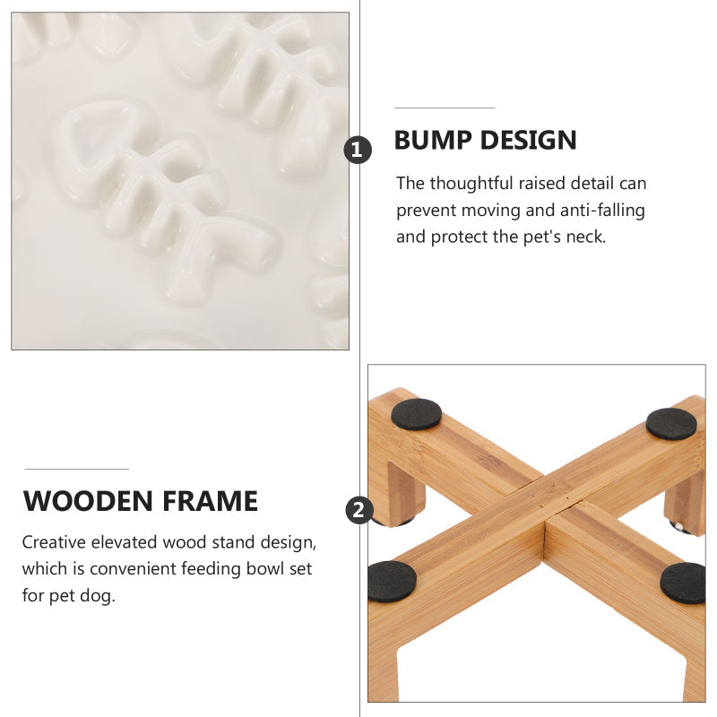 Elevated Ceramic Dog Slow Feeding Bowl