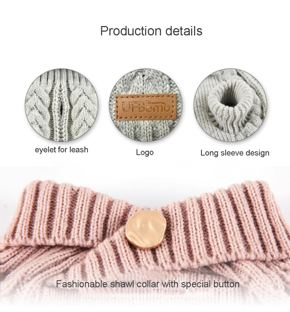 Knitted Cable Winter Dog Sweater