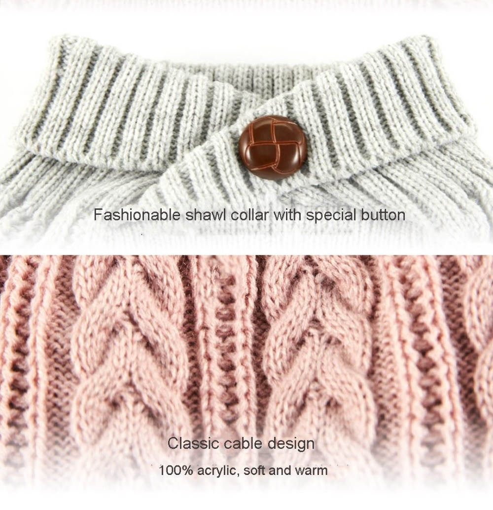 Knitted Cable Winter Dog Sweater