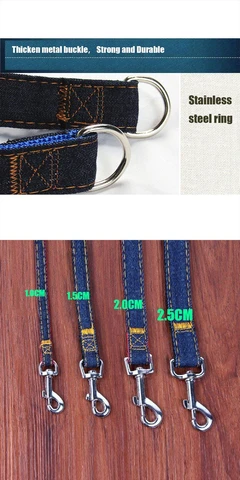 Premium Denim Leash & Harness