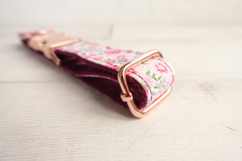 PURPLE FLOWER Engraved Pet Collar