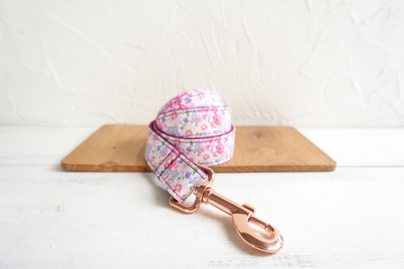 PURPLE FLOWER Engraved Pet Collar