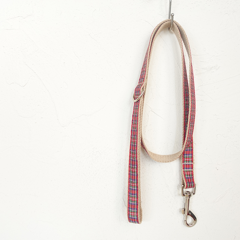 RED SCOTTISH Plaid Dog Collar