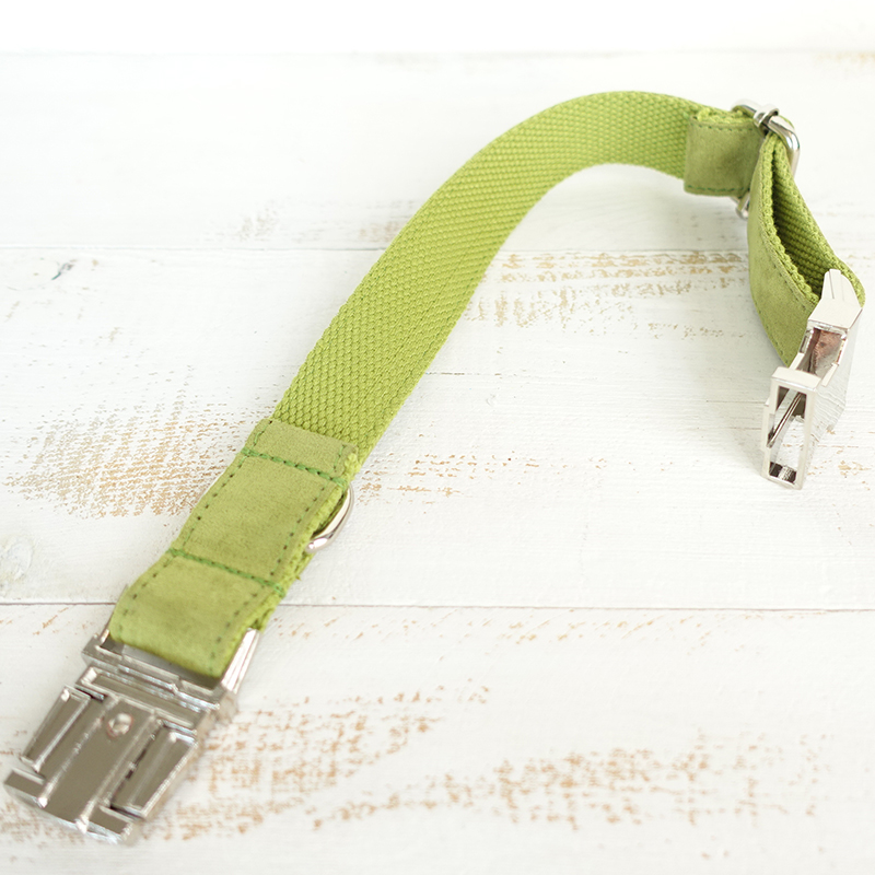 SOFT GREEN Suede Pet Collar