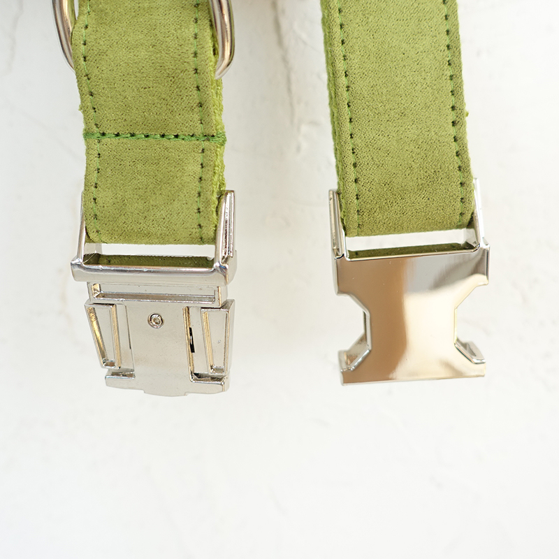 SOFT GREEN Suede Pet Collar