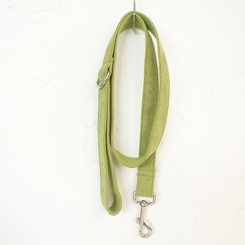 SOFT GREEN Suede Pet Collar