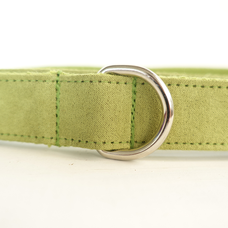 SOFT GREEN Suede Pet Collar