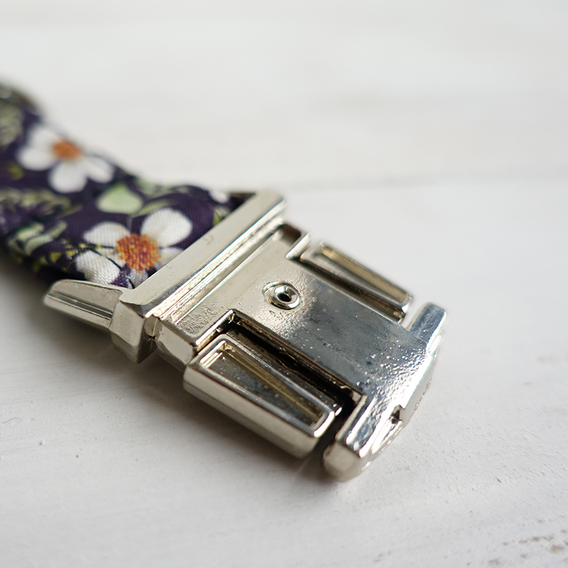 White Flower BLACK DAISY Pet Collar