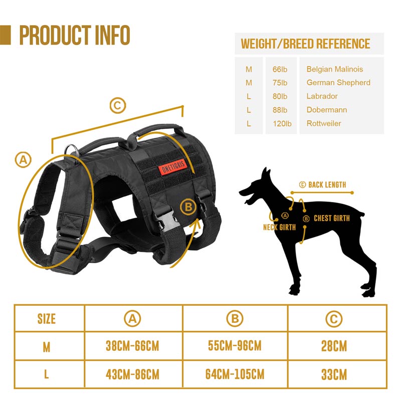 GLADIATOR Tactical Support Dog Harness