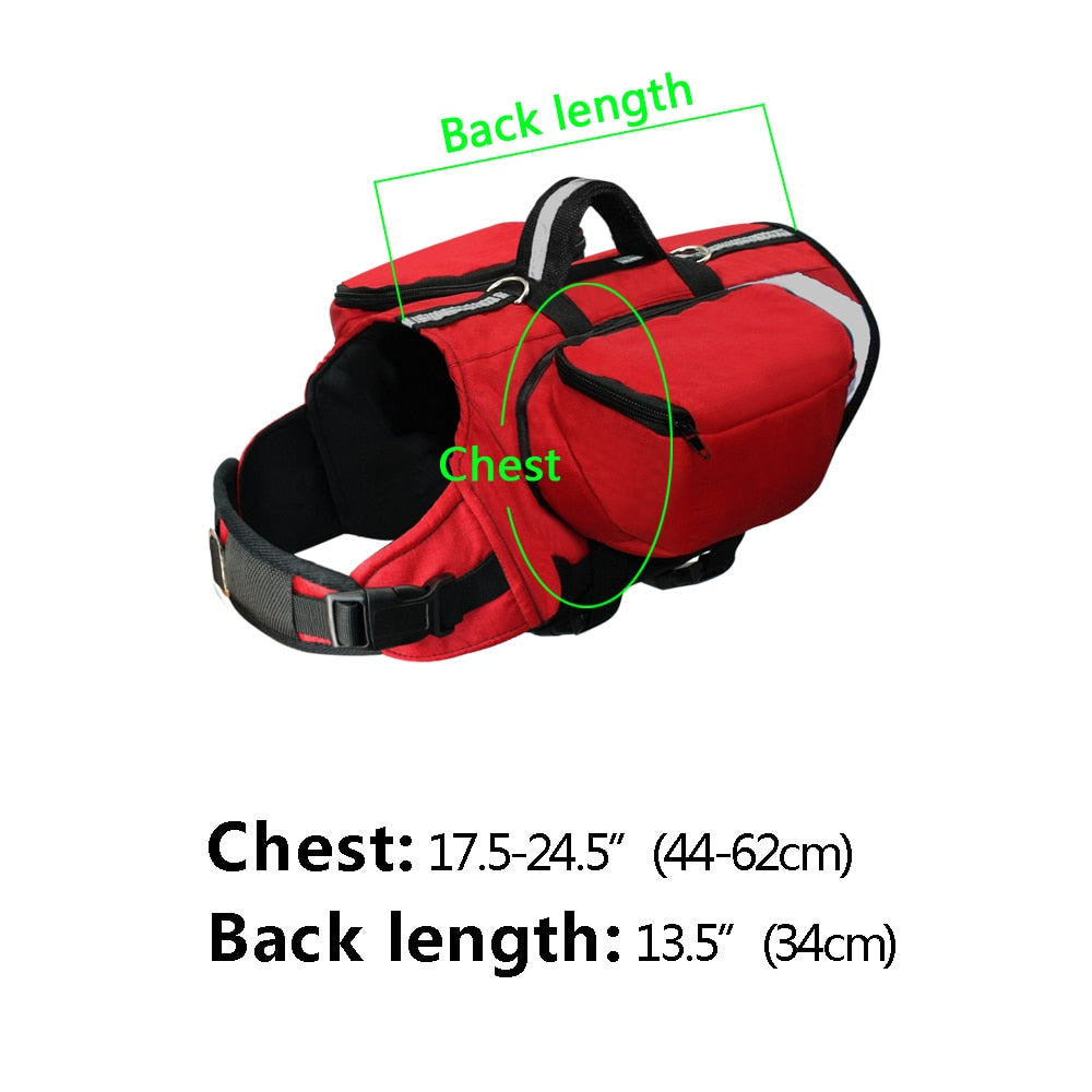 Outdoor Reflective Dog Backpack Harness