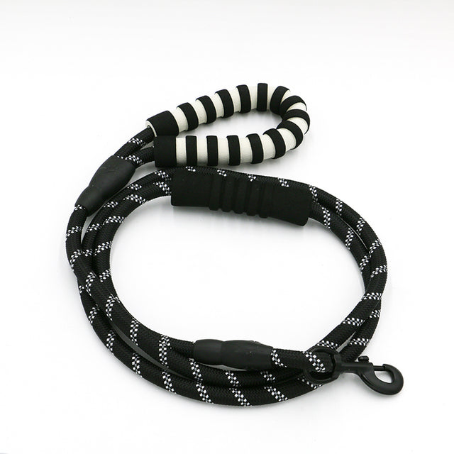 Reflective Padded Double Handles Pet Leash