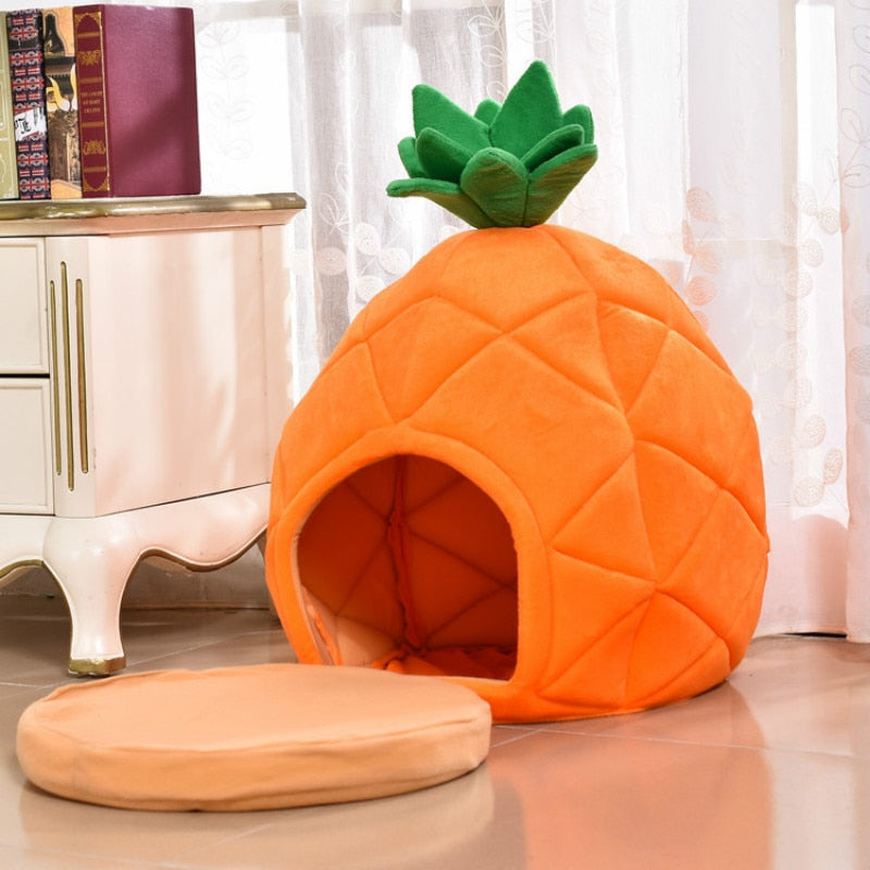 Pineapple Shaped Soft Dog House