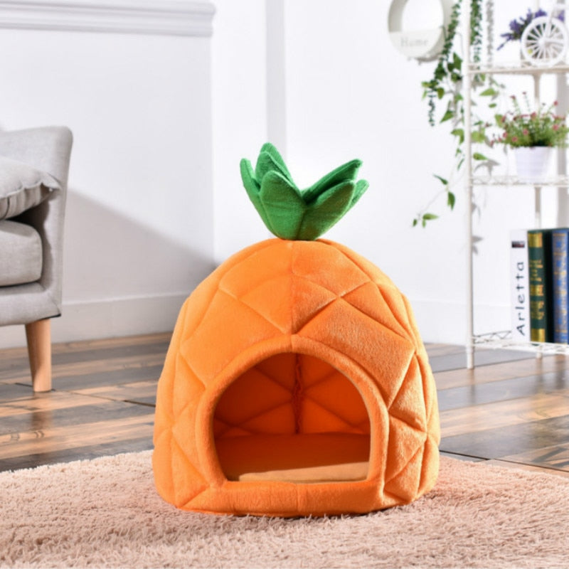Pineapple Shaped Soft Dog House