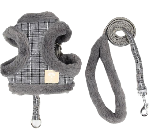Thick Faux Fur Soft Dog Harness