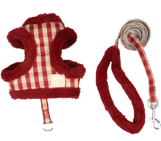 Thick Faux Fur Soft Dog Harness