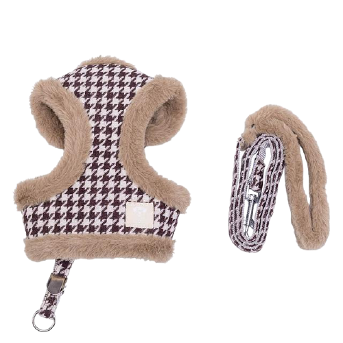 Thick Faux Fur Soft Dog Harness