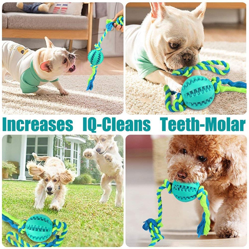 Interactive Treat Dispensing Dog Rope Toy