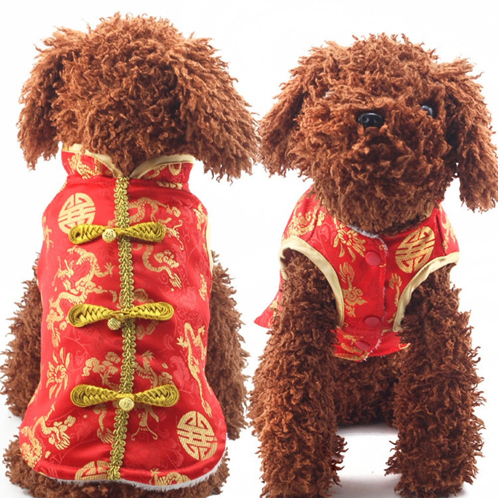 Chinese Embroidery Dog New Year Costume
