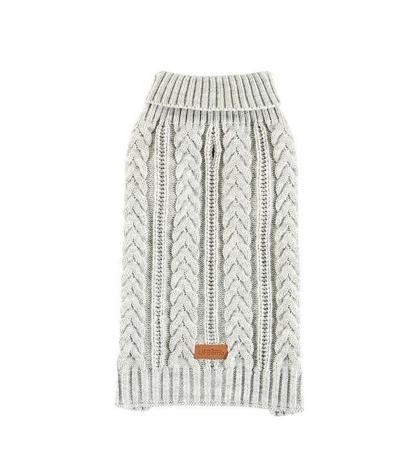 Knitted Cable Winter Dog Sweater - Bark ¡®n¡¯ Paws