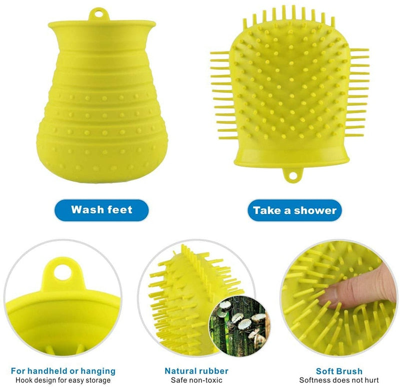 2 In 1 Soft Silicone Pet Paw Cleaner
