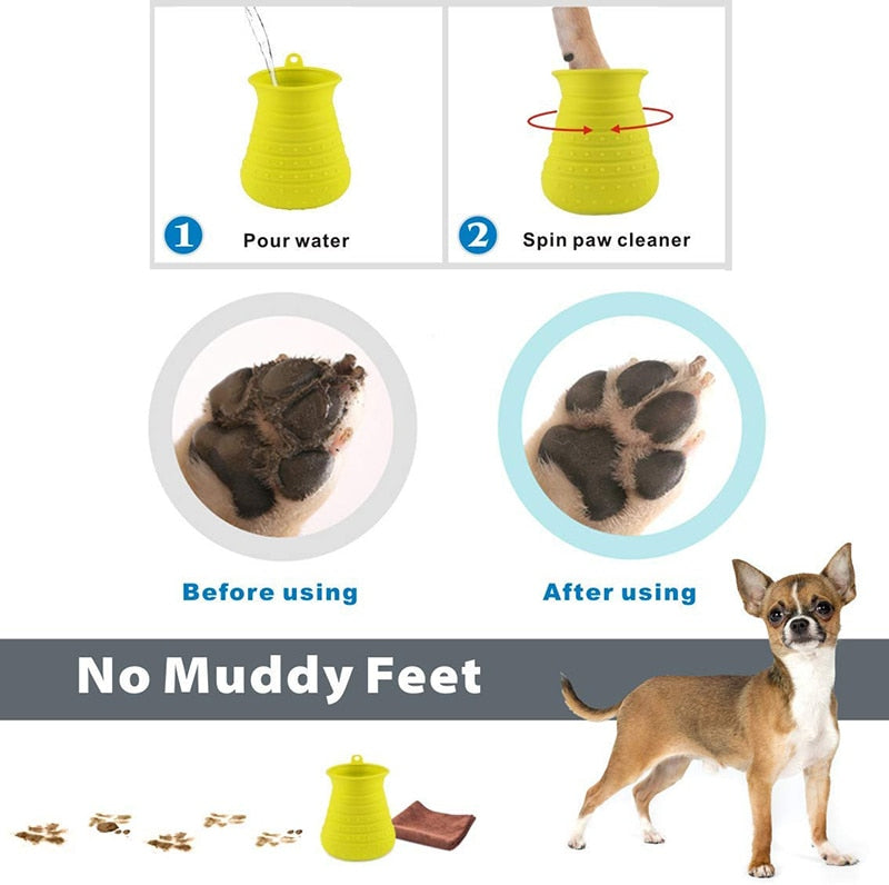 2 In 1 Soft Silicone Pet Paw Cleaner