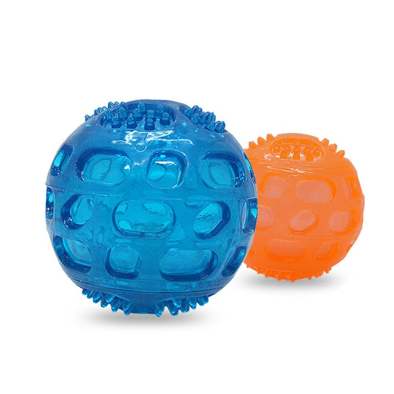 Indestructible Sound Dog Toy Ball