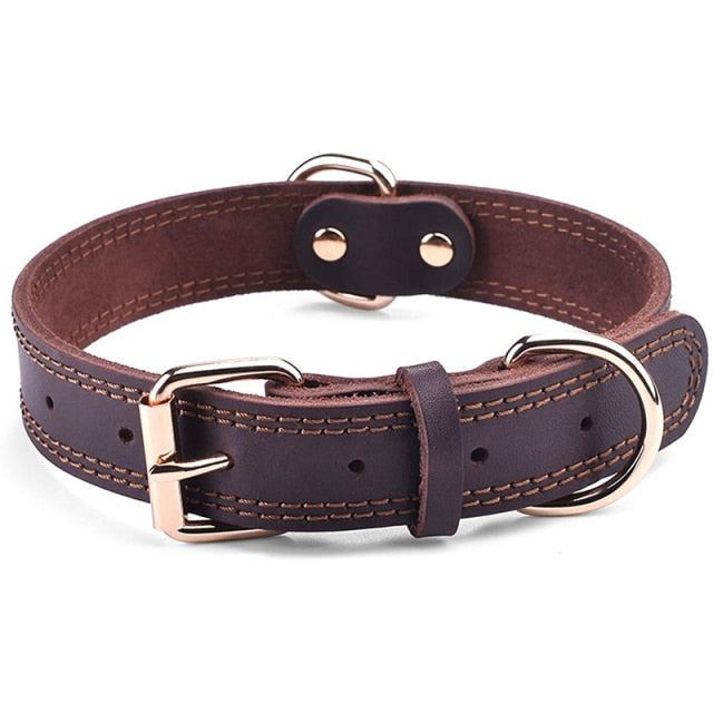Vintage Genuine Leather Dog Collar