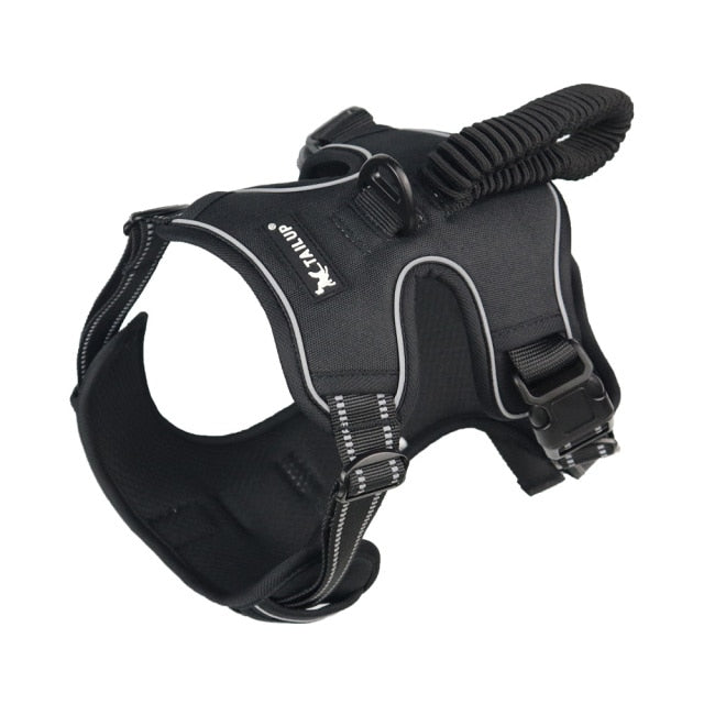 Oxford Dog Harness With Elastic Handle