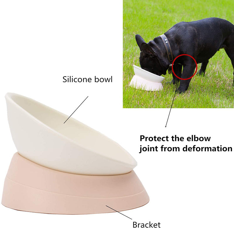 Anti Slip Raised Tilted Dog Bowl