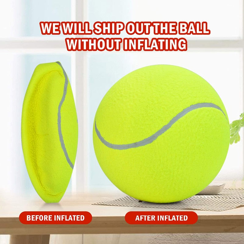 Inflatable Big Tennis Ball Dog Toy