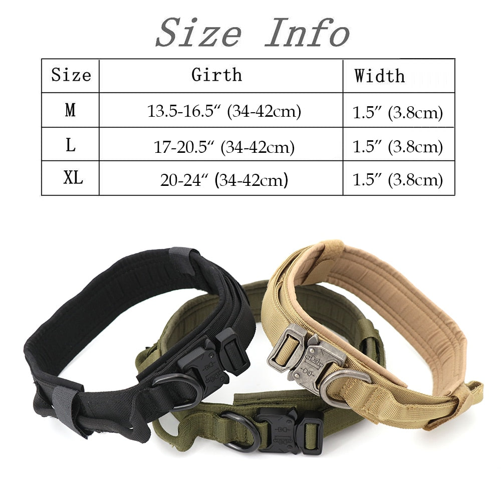 Military Tactical Dog Collar & Leash