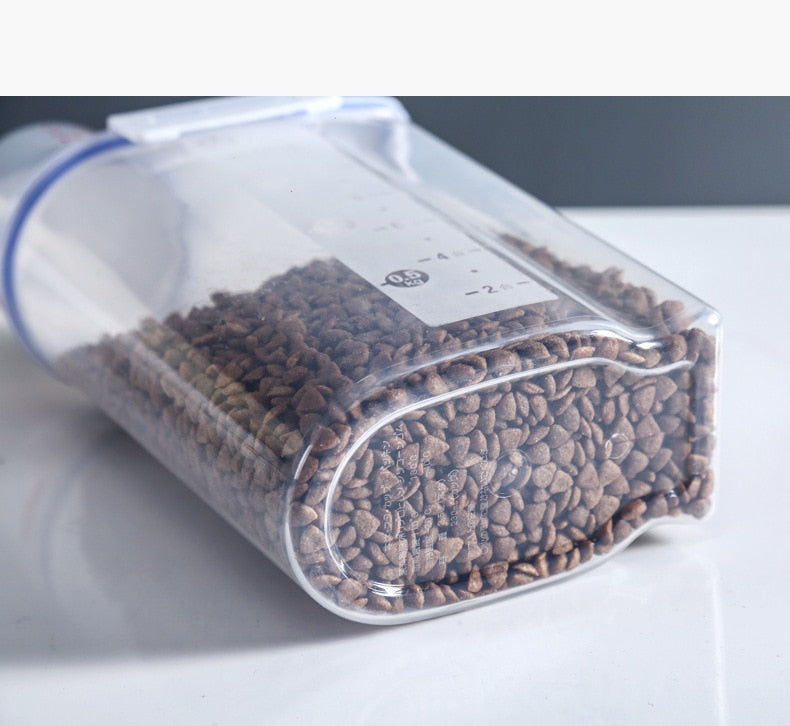 Pets Food Storage Container With Measuring Cup