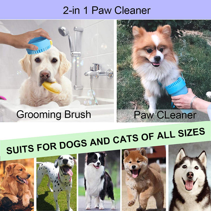 2 In 1 Soft Silicone Dog Paw Cleaner