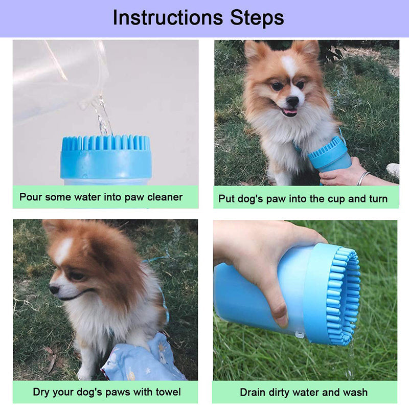 2 In 1 Soft Silicone Dog Paw Cleaner