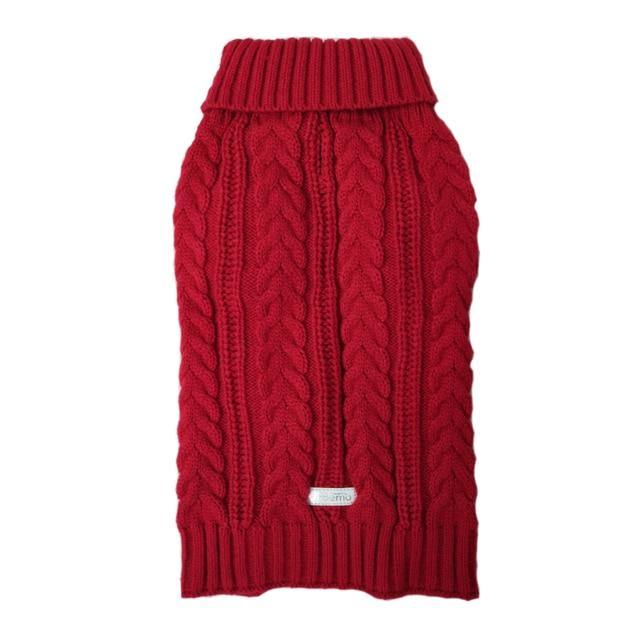 Knitted Cable Winter Dog Sweater - Bark ¡®n¡¯ Paws