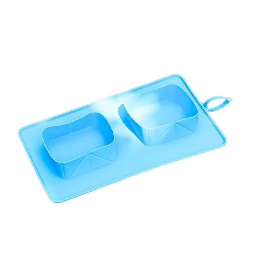 Foldable Silicone Double Bowls