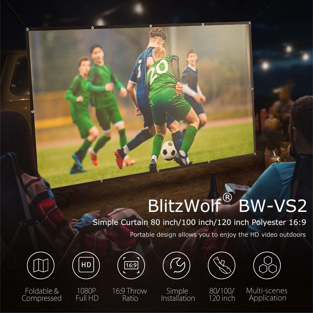 Portable Projector Screen 80/100/120-inch