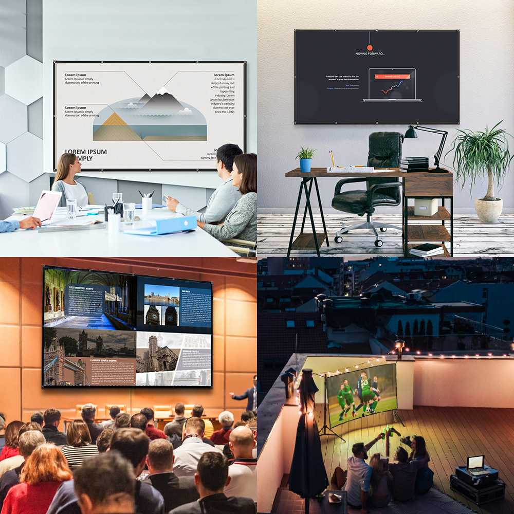 Portable Projector Screen 80/100/120-inch