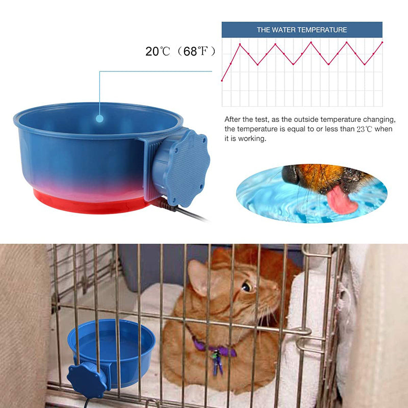 Hanging Crate Heating Dog Bowl