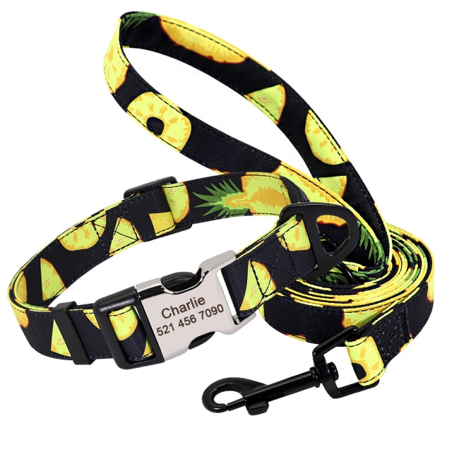 Nylon Printed Pet Dog ID Tag Collars