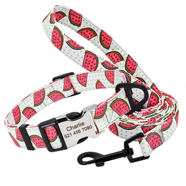 Nylon Printed Pet Dog ID Tag Collars