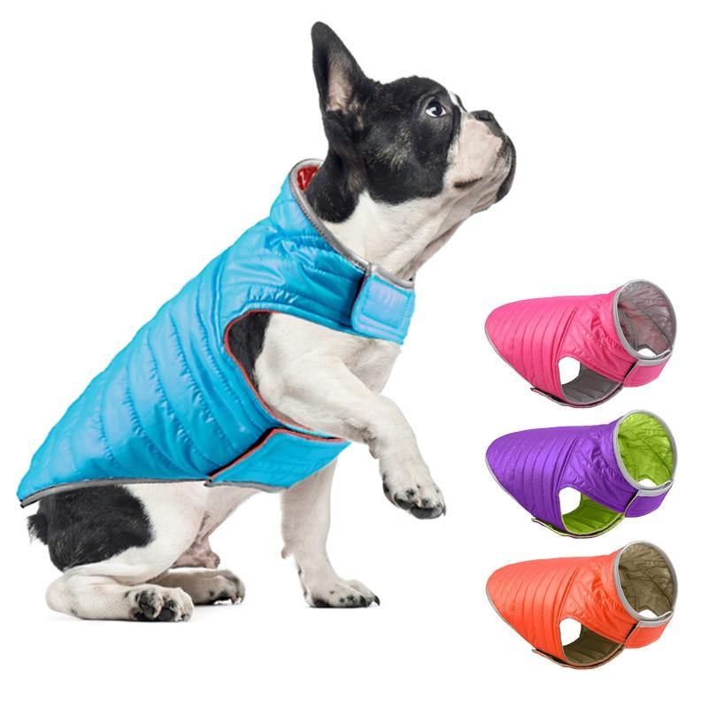 Reversible Small Dog Down Jacket - Bark ¡®n¡¯ Paws