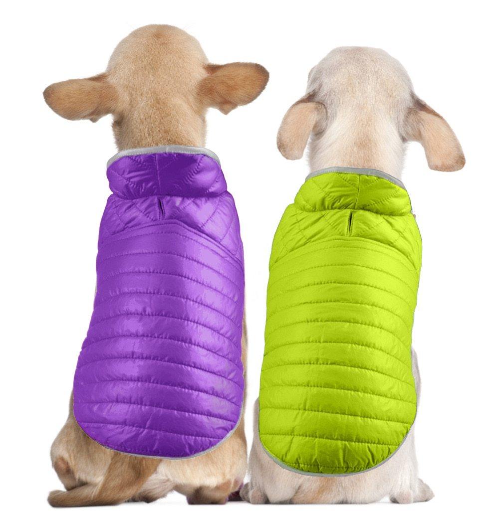 Reversible Small Dog Down Jacket - Bark ¡®n¡¯ Paws